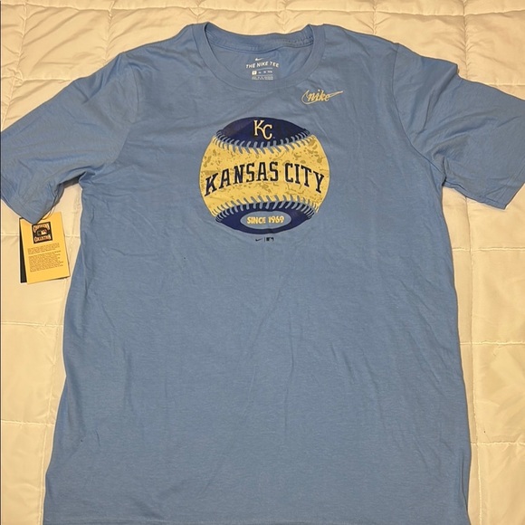 Nike Blue Kansas City Royals Baseball Short Sleeve Tee - Picture 1 of 8